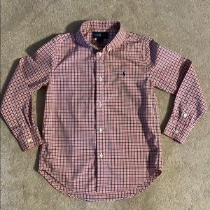 Ralph Lauren Boys Plaid Button Down Size 7